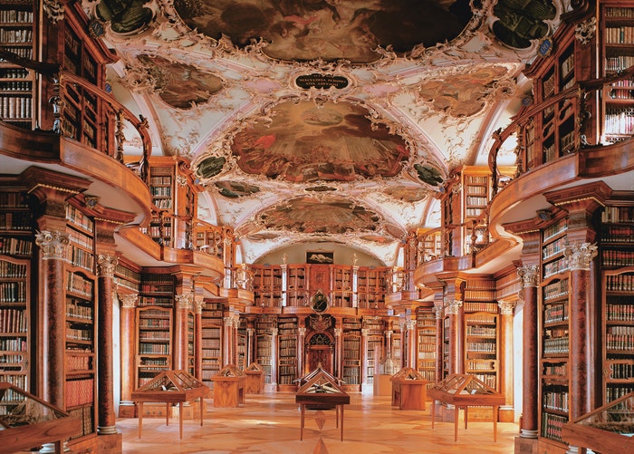 Knihovna kláštera svatého Havla, St. Gallen Stiftsbibliothek, Švýcarsko
