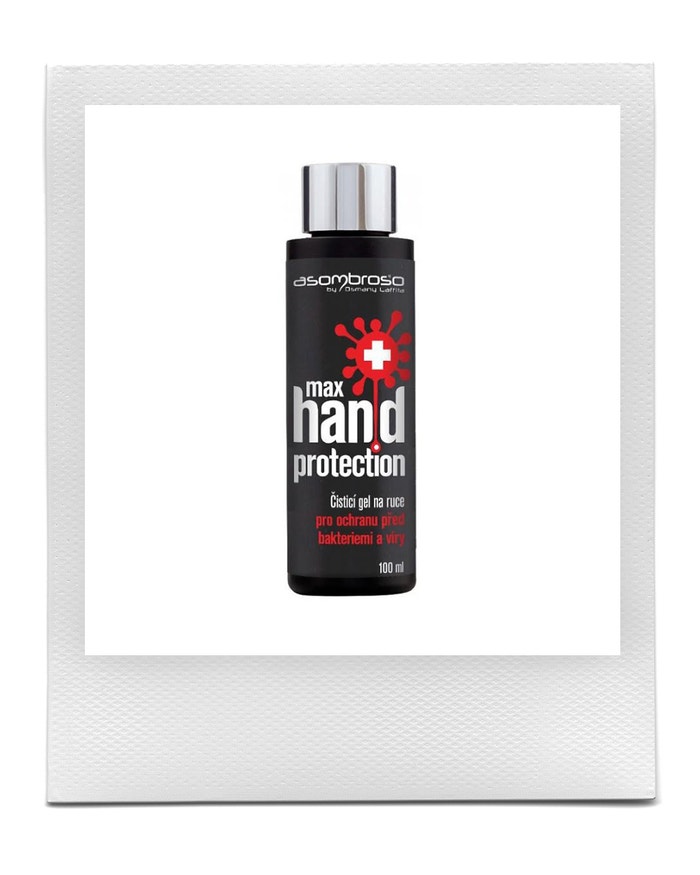 Čisticí gel na ruce Max Hand Protection, ASOMBROSO BY OSMANY LAFFITA, prodává Asombroso.cz, 149 Kč za 100 ml