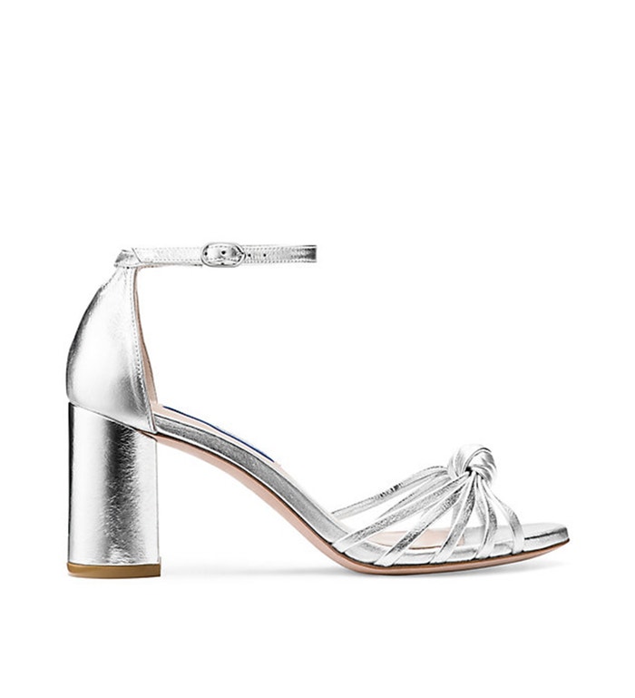 Metalické sandálky na širokém podpatku, Stuart Weitzman, Stuart Weitzman, 440 €