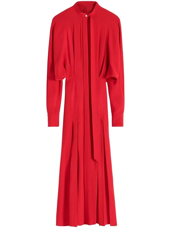 Červené maxi šaty s dlouhými rukávy, VICTORIA BECKHAM, 1503 €