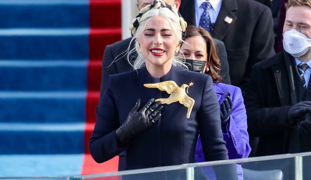 Lady Gaga na inauguraci amerického prezidenta Joea Bidena
