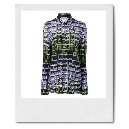 Košile s květovaným potiskem, Prada, prodává Farfetch, 884 €