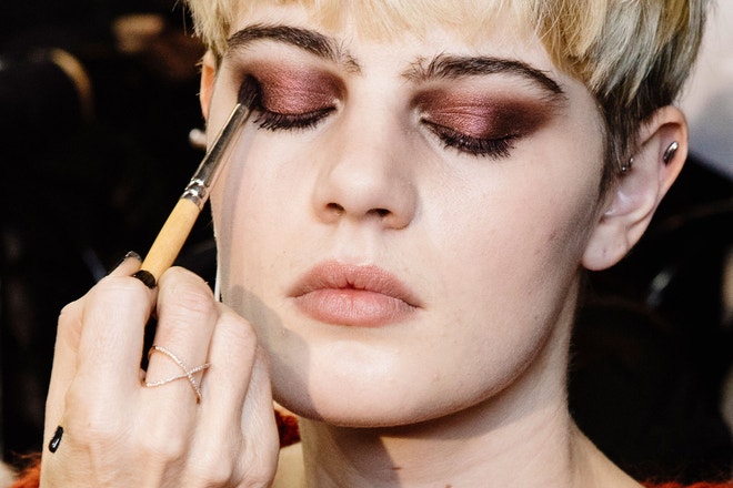 Pat McGrath Labs, backstage pánské kolekce Versace AW18/19