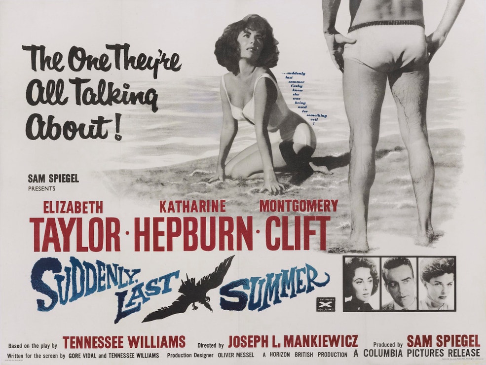 Suddenly, Last Summer natočila Elizabeth Taylor pod vedením režiséra Josepha Mankiewicze v roce 1959. Po jejím boku zazářila Katharine Hepburn a Montgomery Clift, velmi blízký přítel Taylor.