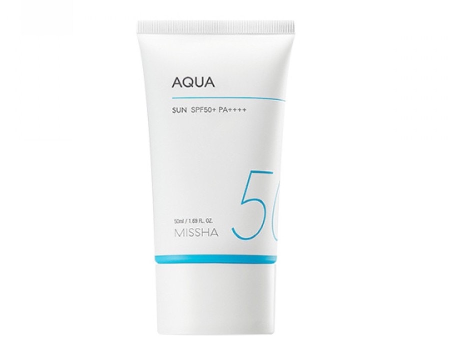 Ochranný hydratační gel-krém All Around Safe Block Aqua Sun SPF 50+, MISSHA, prodává Missha.cz, 437 Kč