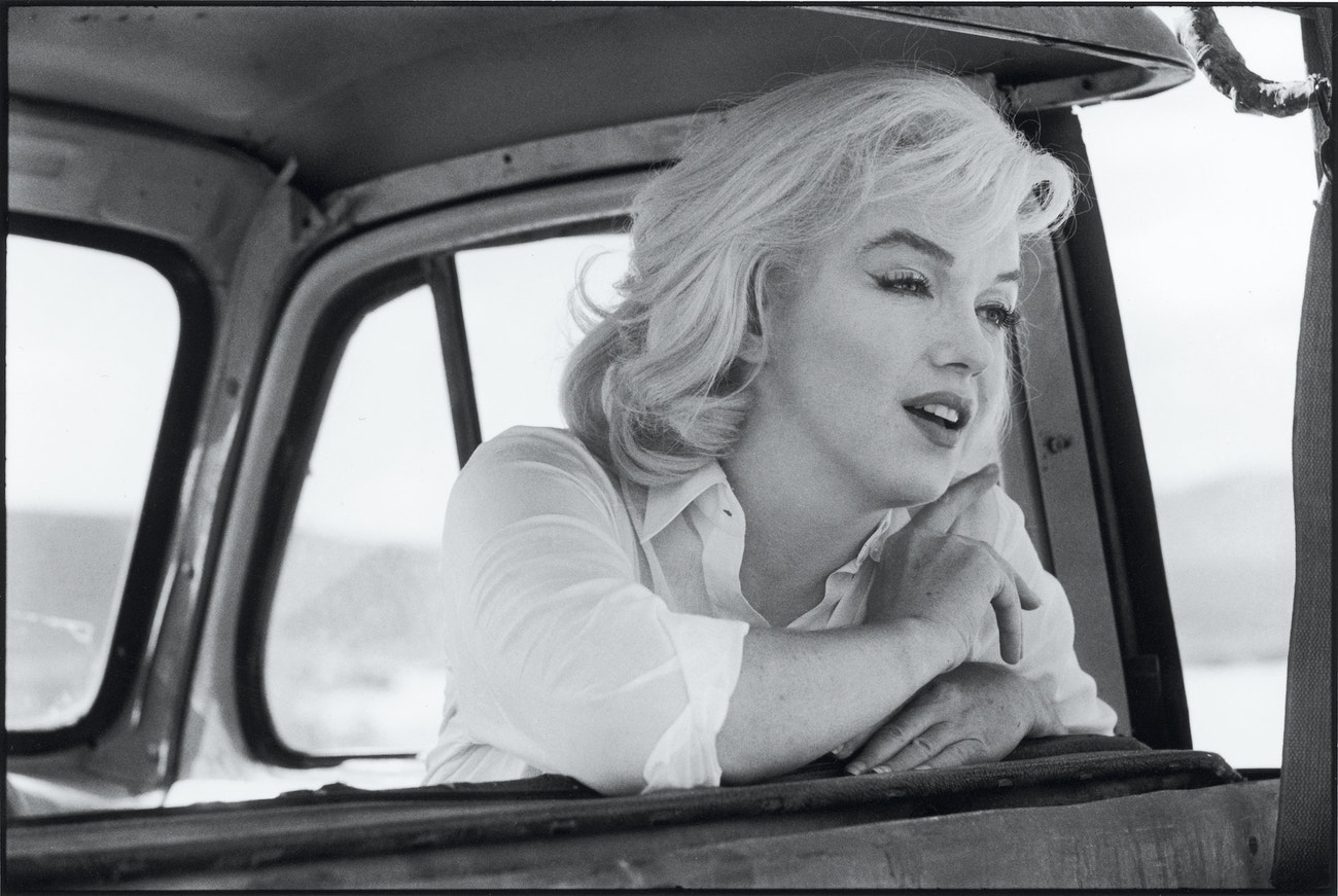 Marilyn Monroe při natáčení filmu Mustangové, 1960