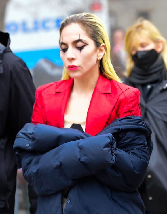 Lady Gaga jako Harley Quinn, březen 2023, New York