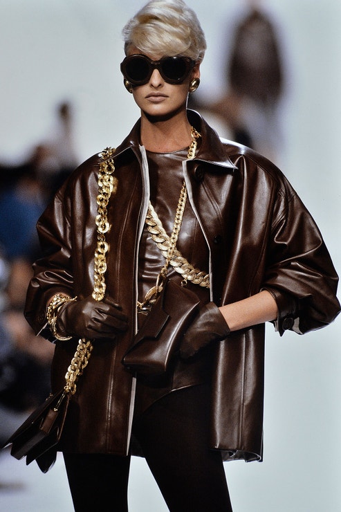 Linda Evangelista na přehlídce ready-to-wear kolekce Dior 1991/92