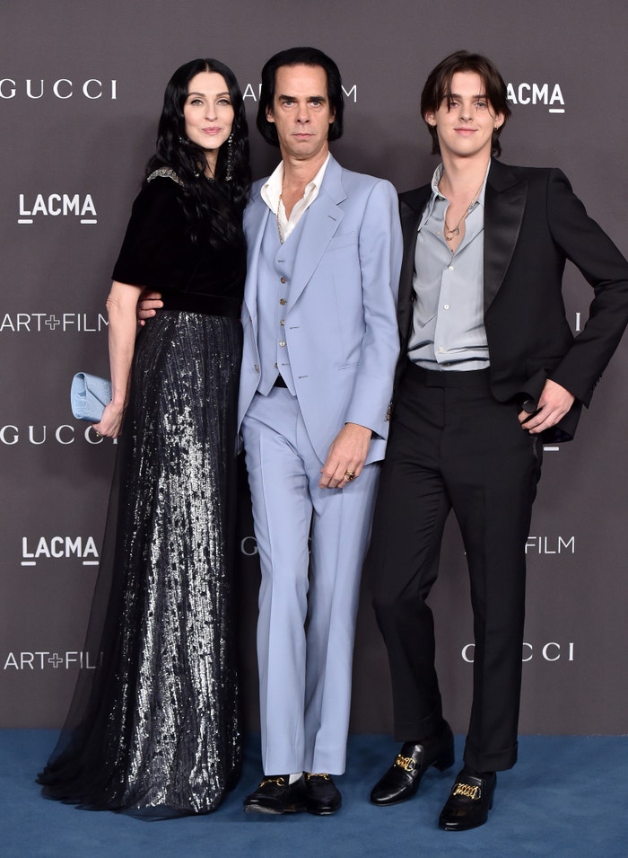 Susie, Nick & Earl Cave, all in Gucci, 2019 LACMA Art + Film Gala Presented By Gucci Autor: Axelle/Bauer-Griffin/FilmMagic