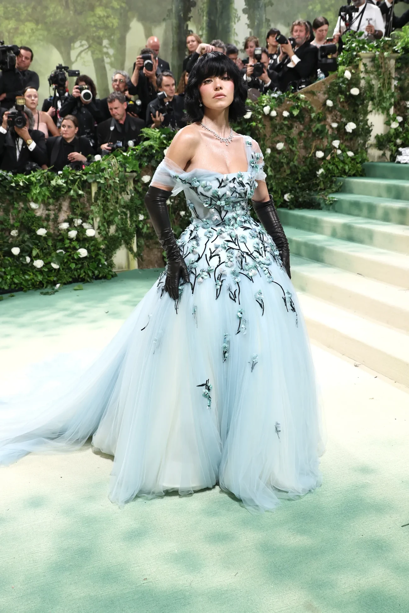 Sydney Sweeney v šatech Miu Miu na Met Gala 2024