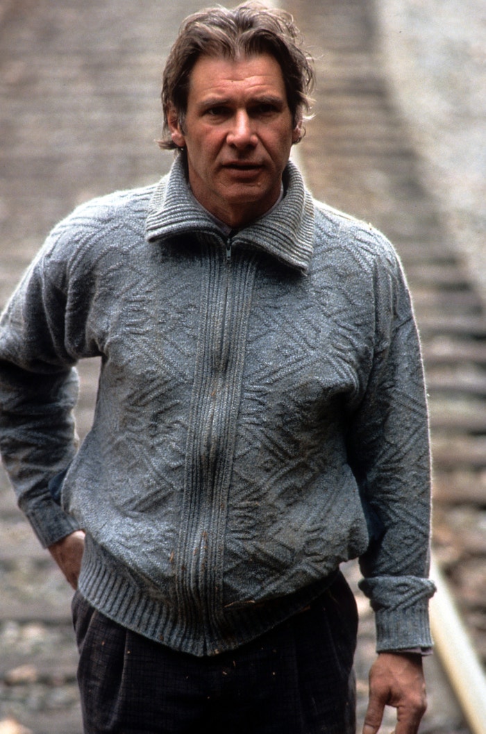 Harrison Ford jako Richard Kimble ve filmu Uprchlík (1993).