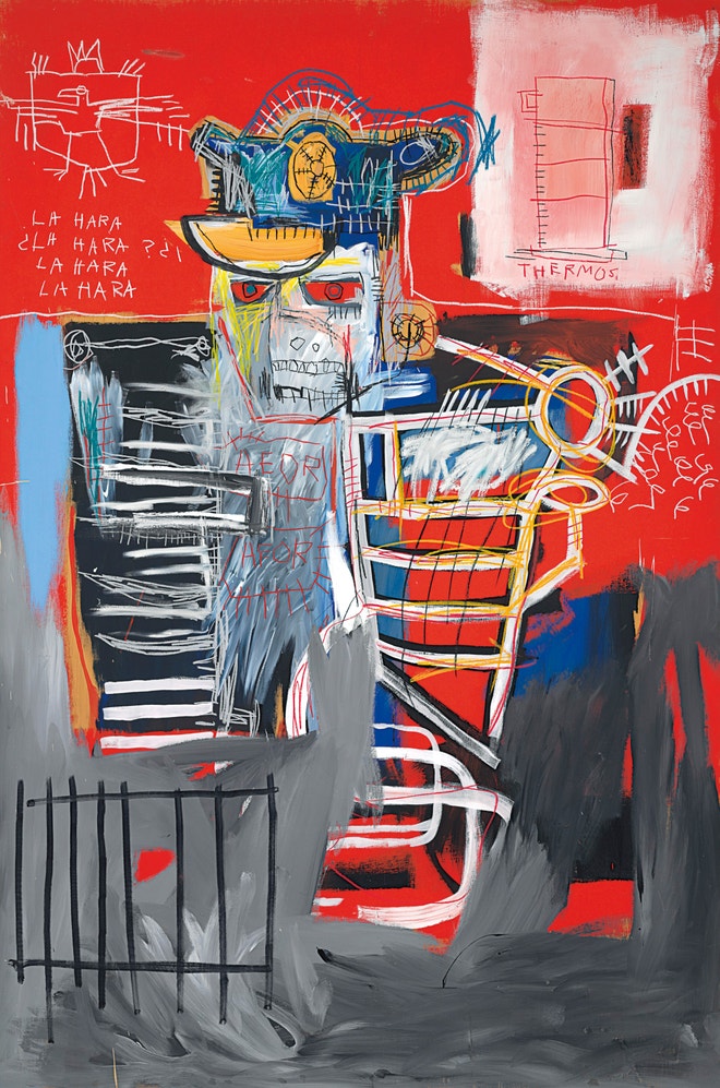 Jean-Michel Basquiat
La Hara, 1981
Acrylic and oilstick on wood
Autor: Courtesy of Arora Collection © Estate of Jean-Michel Basquiat. Licensed by Artestar, New York