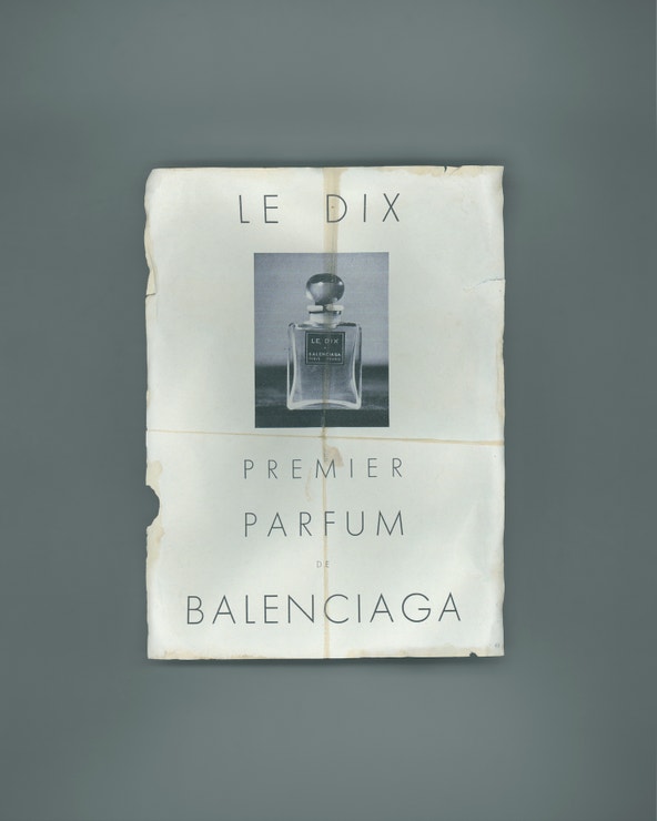 Historické dokumenty k první vůni Balenciaga Le Dix