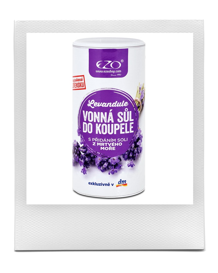 Sůl do koupele Levandule, EZO, prodává DM, 149 Kč