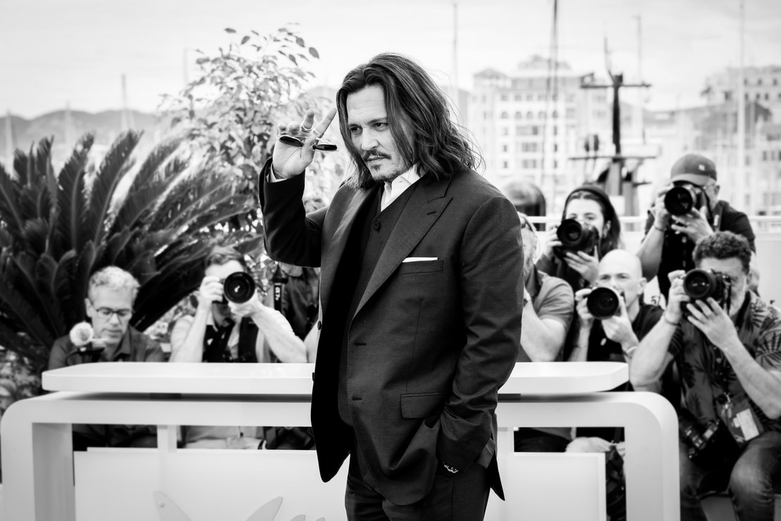 Johnny Depp během festivalu v Cannes
