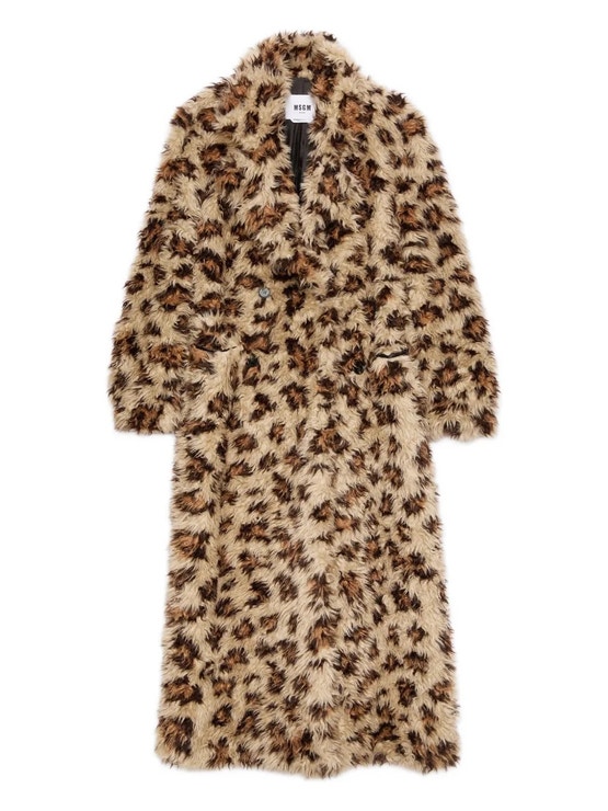 Kabát s leopardím vzorem a páskem, MSGM, 990 €