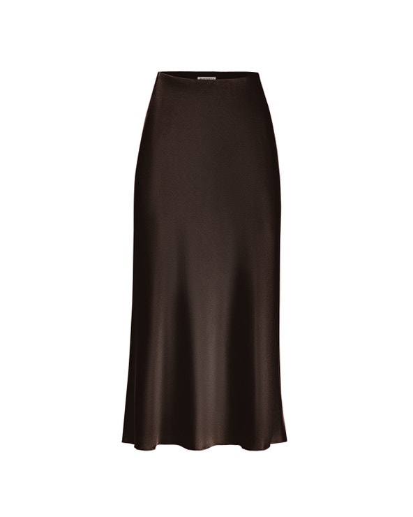 Hnědá sukně z hedvábí, SERENITY, 230 $