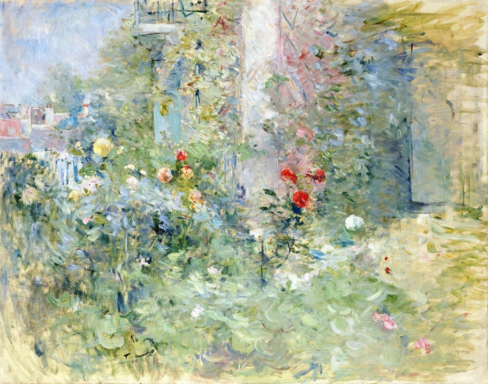 Zahrada v Bougivalu, 1884, olej na plátně, Berthe Morisot