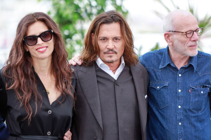 Maïwenn, Johnny Depp a Diego Le Fur během festivalu v Cannes.