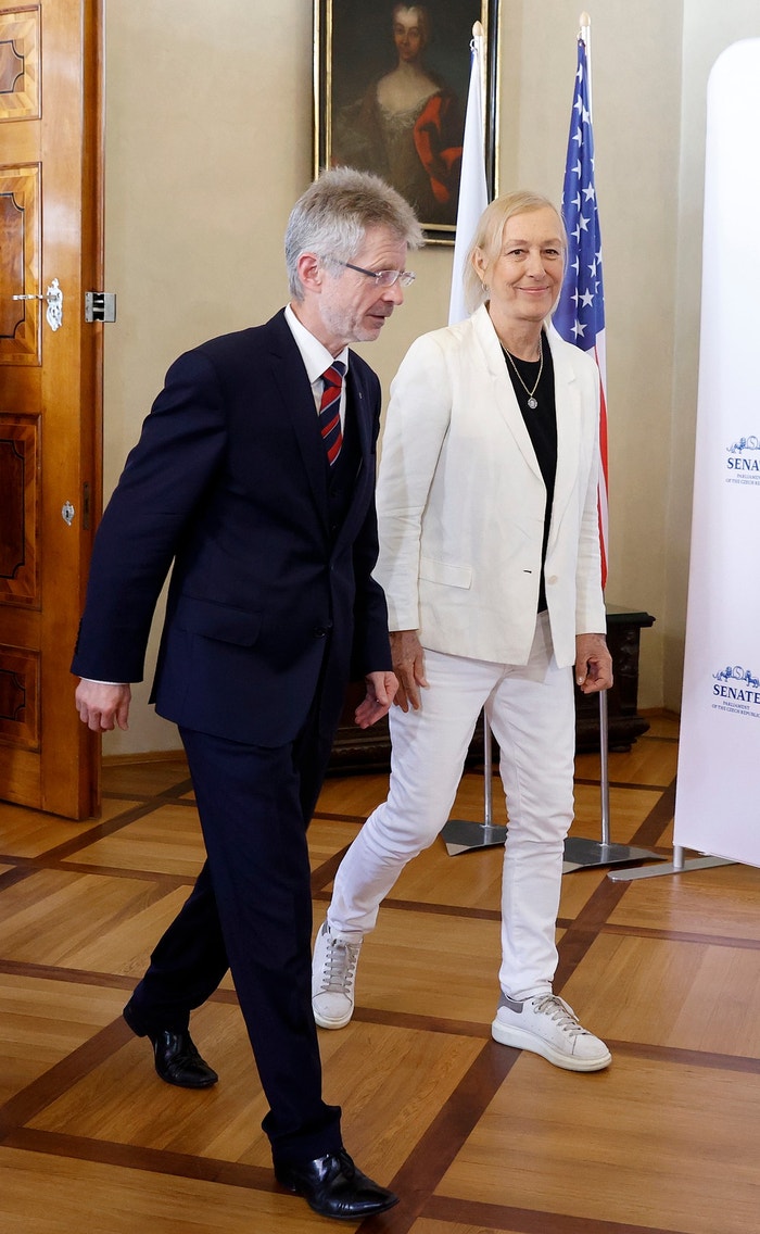 Martina Navrátilová - Předání Stříbrné medaile předsedy Senátu, Miloš Vystrčil