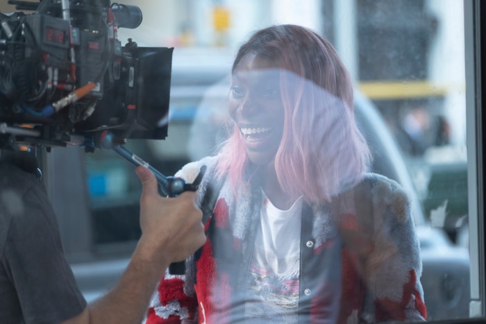Michaela v roli Anabelle během natáčení Můžu tě zničit