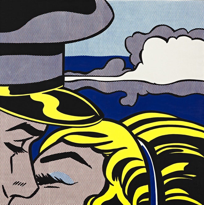 Roy Lichtenstein, Kiss with Cloud, 1964, Oil and acrylic on canvas