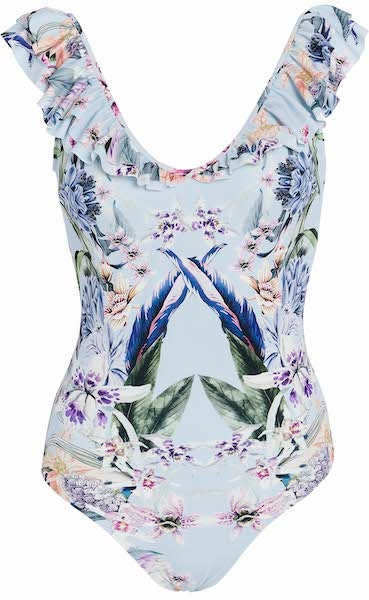 Bleděmodré plavky s potiskem Lindex + By Malina, Lindex, 1599 Kč