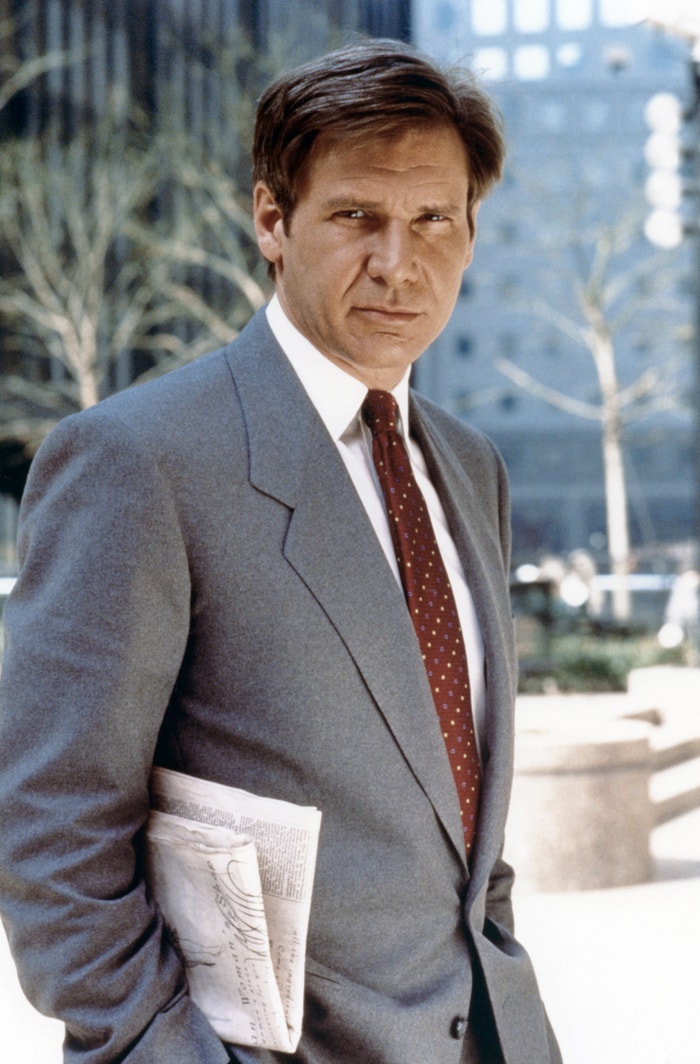 Harrison Ford jako Jack Trainer ve filmu Podnikavá dívka (1988).