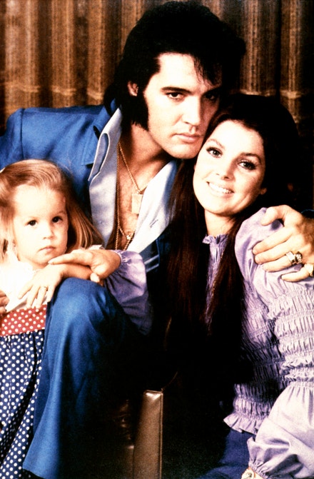 Elvis Presley s manželkou Priscillou a dcerou Lisou Marií