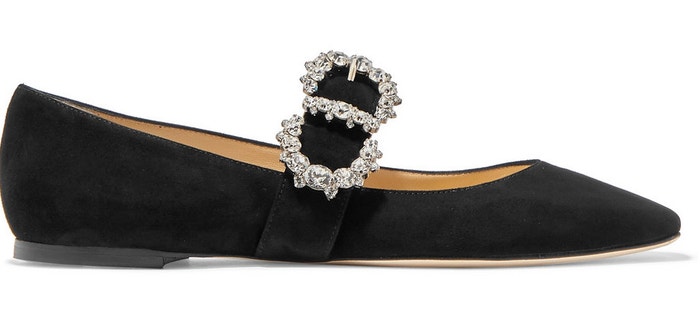 Černé Mary Jane se štrasovou sponou, Jimmy Choo, prodává Matchesfashion, 734 €