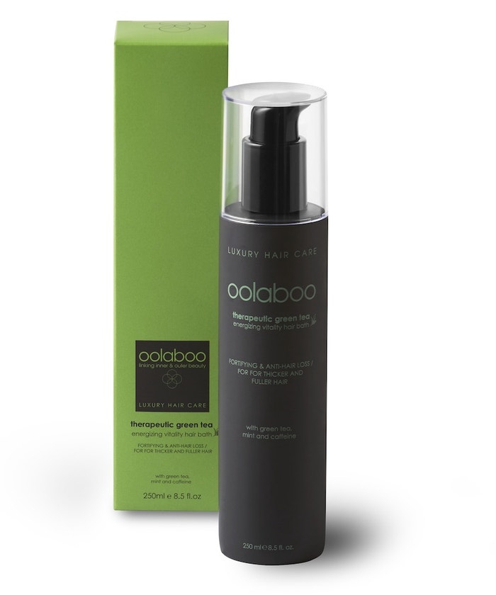 Osvěžující šampon Therapeutic Green Tea proti vypadávání vlasů, OOLABOO, prodává Oolaboo.cz, 1160 Kč