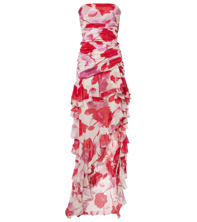 Dlouhé asymetrické šaty Georg, BLUMARINE, prodává Mytheresa, 1 495 €