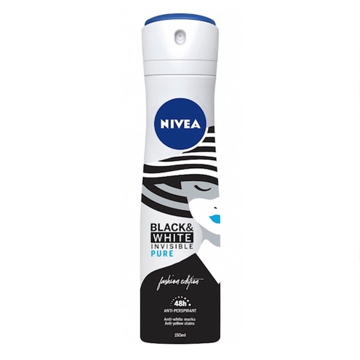 Antiperspirant Black & White Invisible Pure ve spreji, NIVEA, 90 Kč