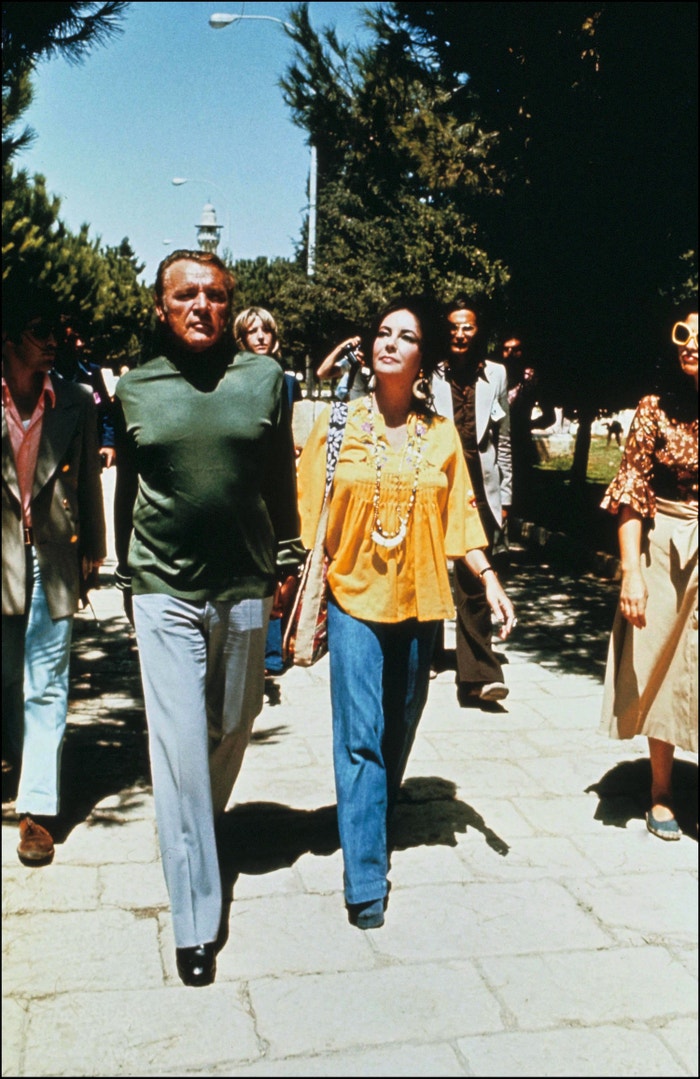 Elisabeth Taylor a Richard Burton v Izraeli, 1975