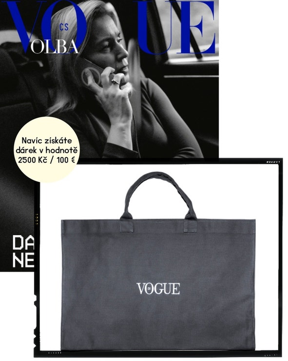 Pro ty, kteří vědí, co je dobré. Roční předplatné Vogue CS s dárkem, kterým je multifunkční shopper taška s logem Vogue, prodává Vogue CS, 1399 Kč