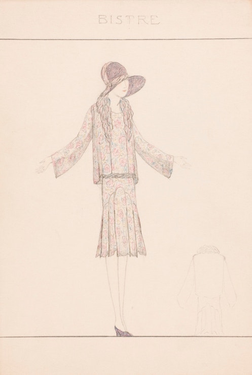 Návrhové kresby Hedviky Vlkové ze salonu Hanny Podolské, 1925-1926