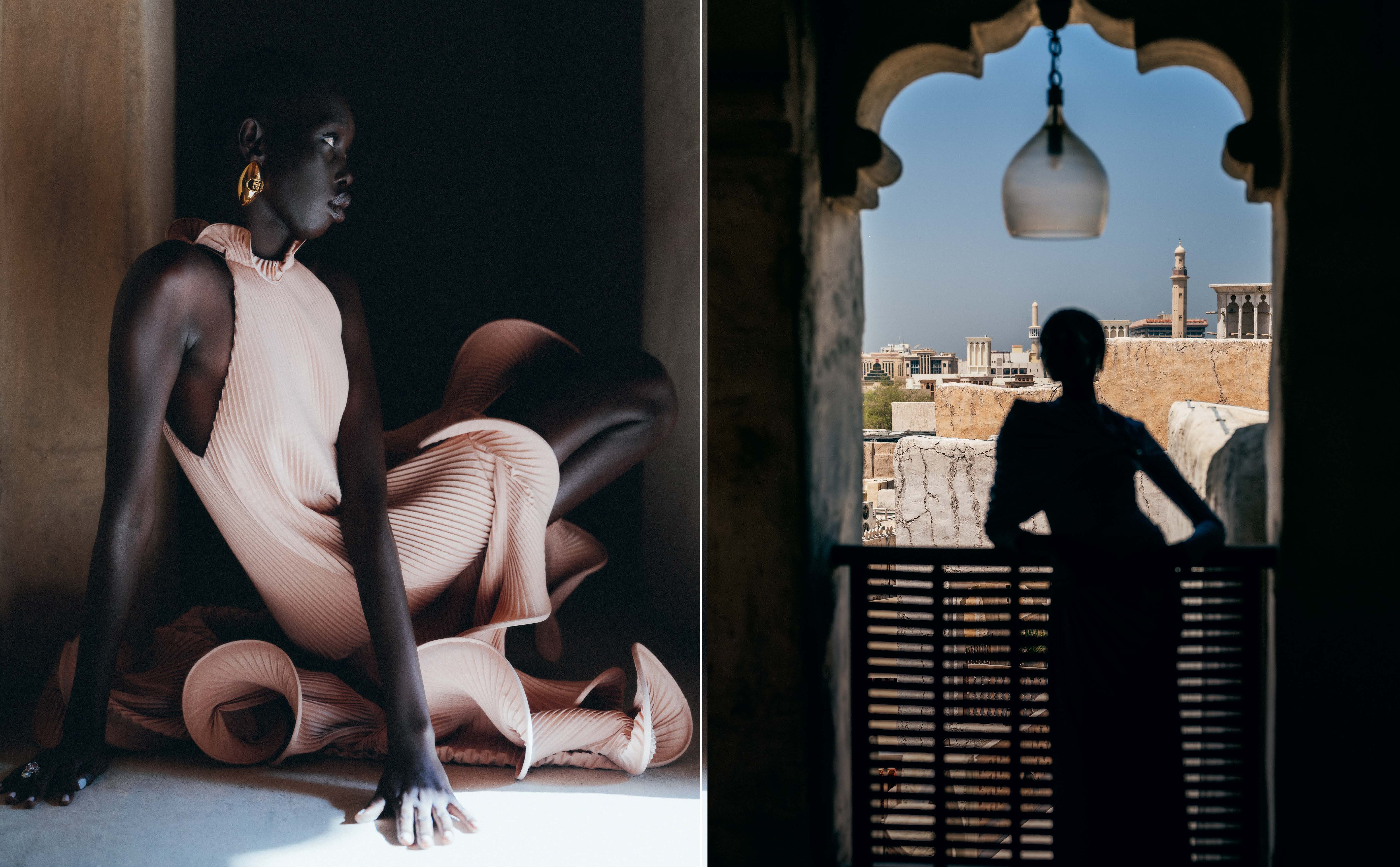 Vlevo: Šaty, J’AMEMME; prsten, BOLD STUDIO; náušnice, ELISABETTA FRANCHI, prodává Krisma Vlevo: Šaty, J’AMEMME; prsten, BOLD STUDIO; náušnice, ELISABETTA FRANCHI, prodává Krisma