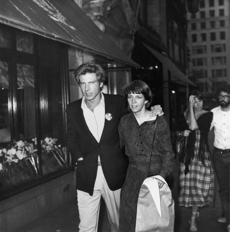 Harrison Ford v roce 1977 se svou tehdejší manželkou Mary Marquardt