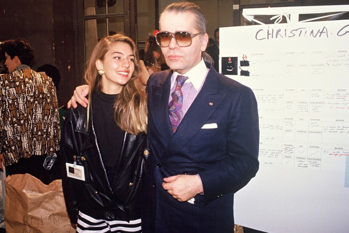 Sofia Coppola a Karl Lagerfeld na přehlídce Chanel Fall/Winter 1988 Autor: Bertrand Rindoff Petroff/Getty Images
