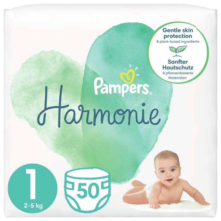 Pampers Harmonie, od 349 Kč (záleží na velikosti plenek a balení), prodává Rohlik.cz