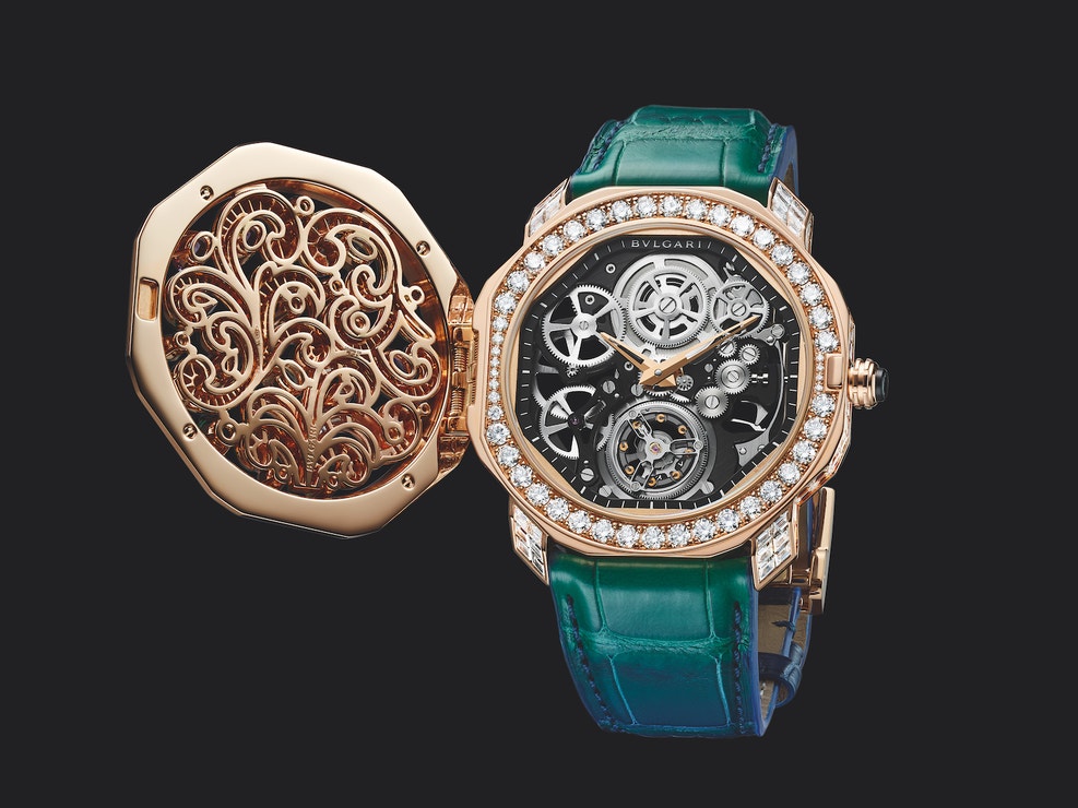Hodinky Octo Roma Arabesque z haute joaillerie kolekce Barocko, BULGARI