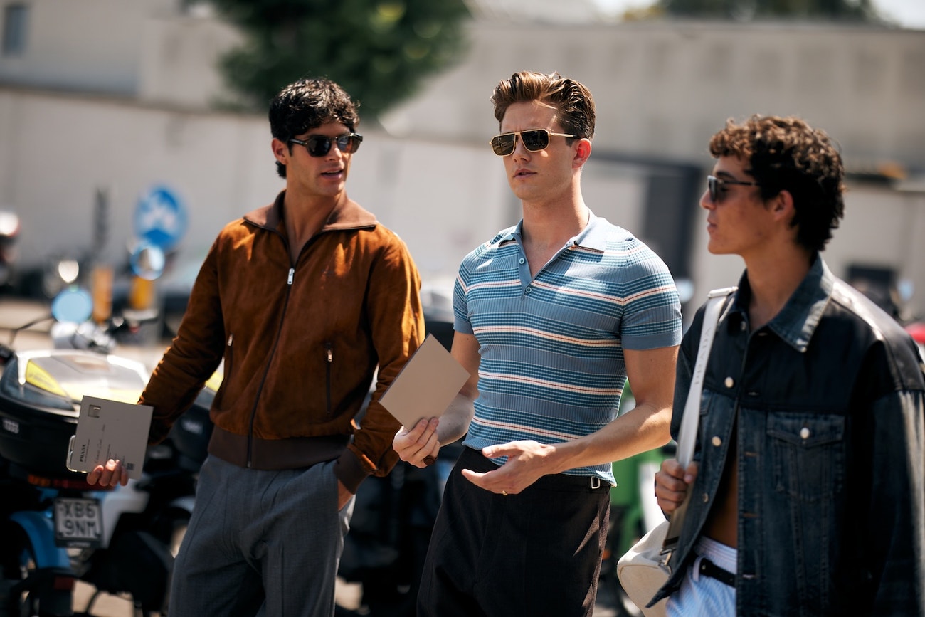 Street style Pitti Uomo, červen 2025
