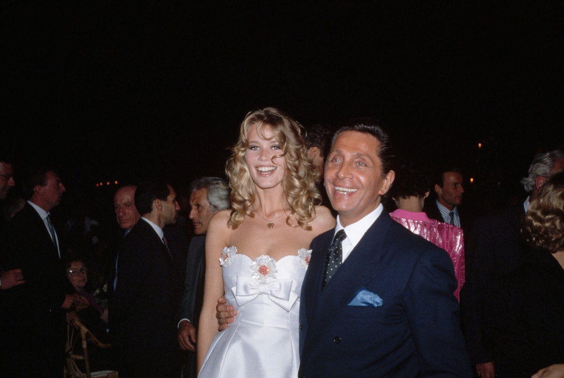 Claudia Schiffer a Valentino na party oslavující jeho třicetileté působení v módním průmyslu