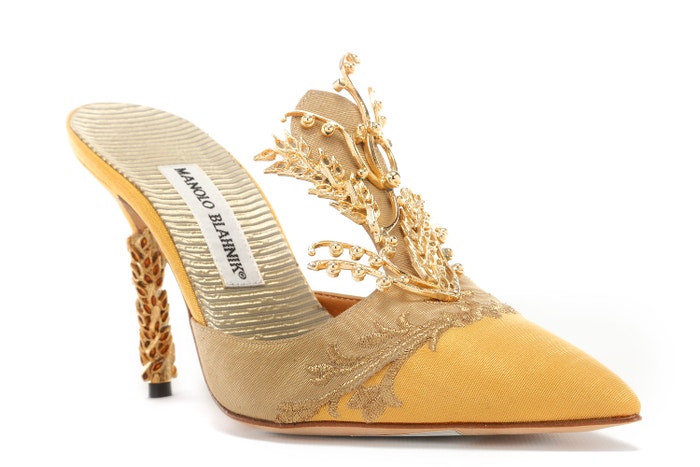 Olvida, a Manolo Blahnik shoe from the exhibition An Enquiring Mind: Manolo Blahnik at the Wallace Collection