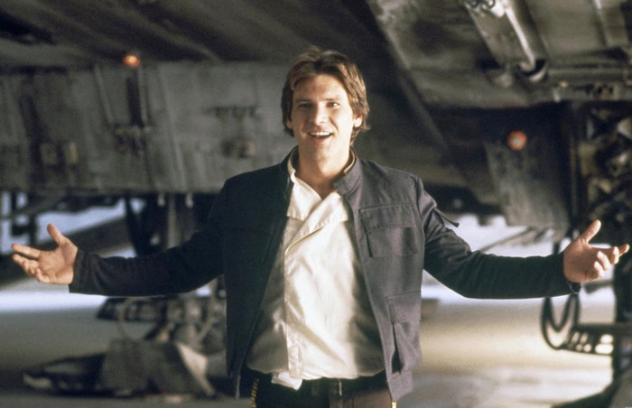 Harrison Ford jako Han Solo ve filmu Star Wars V: Impérium vrací úder (1980).