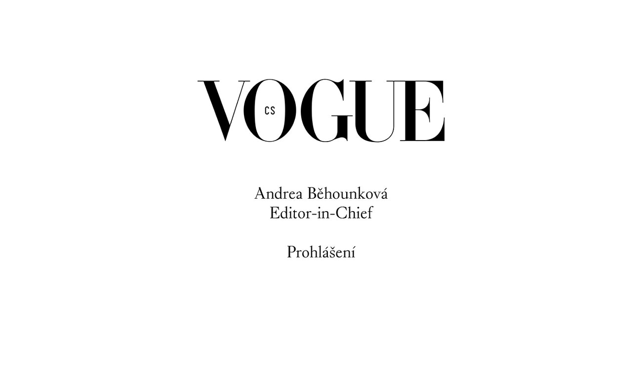 Editor-in-Chief Andrea Běhounková o zářijové obálce Vogue CS